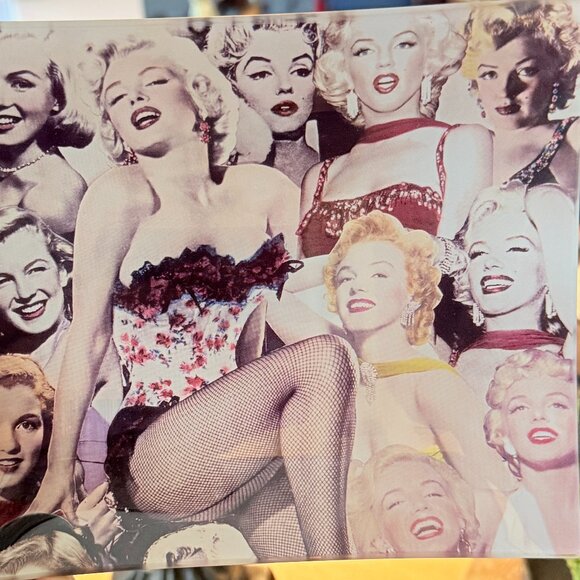 Marilyn Monroe Thick Glass Trinket Dish "Many Faces of Marilyn Monroe" - Picture 8 of 10